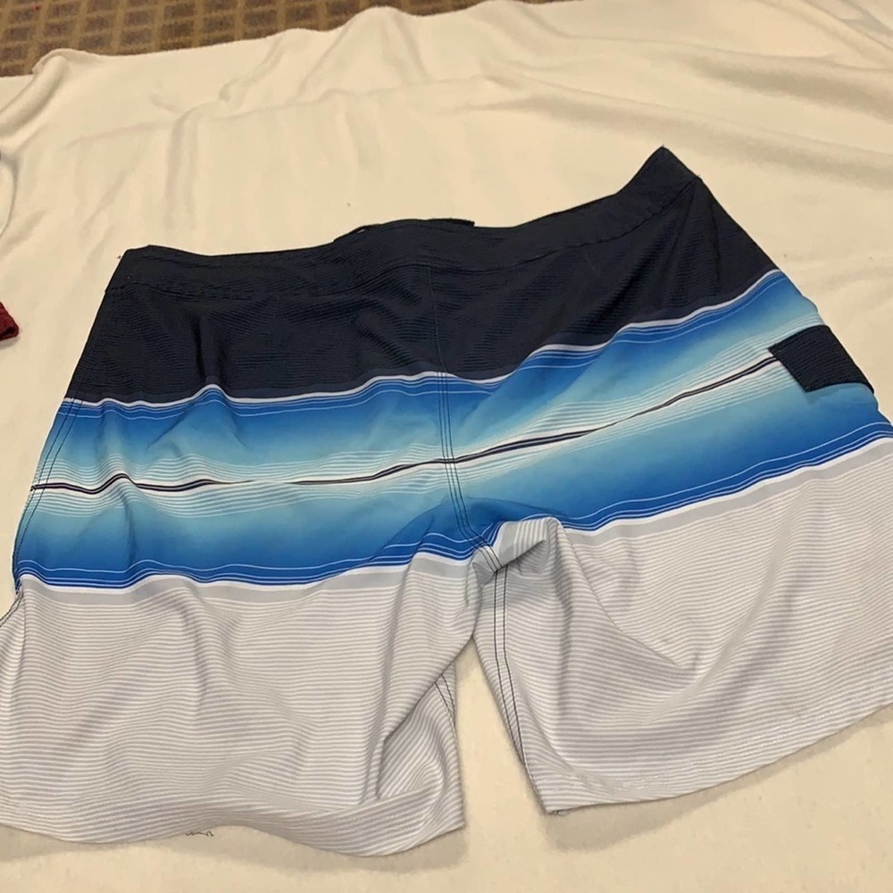 Trinity Boardshorts 40 in Blues and Gray Stripes - Picture 5 of 5